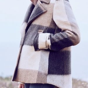 laundry by shelli segal plaid swing coat size xs